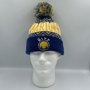 Golden State Warriors New Era Hardwood Classics Knit Pom‎ Beanie Hat Cap Adult